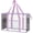 Purple, variant on Clear Beach Tote Bag - Waterproof PVC Stadium Approved - Extra Large Transparent Bag for Pool, Concert