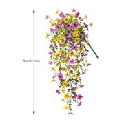 4 Pcs Artificial Flowers for Outdoors Spring Summer Decor, UV Resistant No Fade Fake Hanging Flowers Plants Faux Plastic Realistic Flower for Gardens Porch Planter Patio Yard Home Indoor