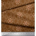 thumbnail image 3 of Soimoi Poly Georgette Fabric Damask & Argyle Geometric Print Fabric by The Yard 52 Inch Wide, 3 of 3