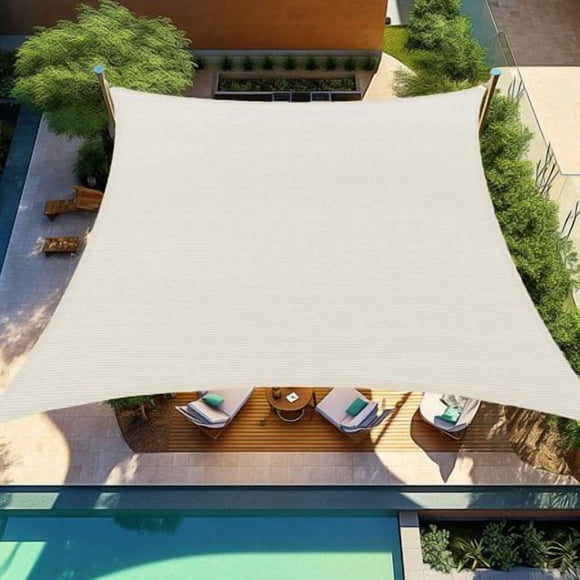 Shade&Beyond 12'x16' Rectangle Soleil Ombre Voile Auvent 185GSM Ombre Voiles UV Bloc pour Patio Terrasse Jardin