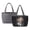 Black - Beagle, variant on LedBack Quilted Hobo Handbag Schnauzer Flower Print Handbags for Women Two Tone Tote Bag Lightweight Portable Satchel Shoulder Purse