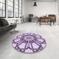 thumbnail image 4 of Ahgly Company Machine Washable Indoor Rectangle Transitional French Lilac Purple Area Rugs, 7' x 9', 4 of 7