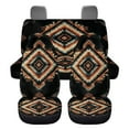 thumbnail image 7 of Pzuqiu Boho Geometric Style Car Seat Covers Set Black – Breathable Full Wrapping Edge Seat Covers, Fashion Easy to Install with Anti-Slip Full Backrest, for Cars Truck Universal Fit Set, 7 of 7