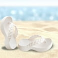 thumbnail image 5 of Summer Savings! THDHVS Beach Sandals for Woman,Women's Sandals,Women Imitation Rope Thick Sole Slope Heel Flip Flops Beach Sandals White 6, 5 of 5