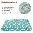 thumbnail image 2 of Majestic Pet | Trellis Shredded Memory Foam Rectangle Pet Bed For Dogs, Removable Cover, Teal, Large, 2 of 5