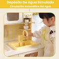 thumbnail image 4 of Cocina de Juguete para Niños, Cocinita para Niñas con Luz, Fregaderos de Juguete con Agua Corriente, Horno, Microondas, Máquina de Hielo, Juego de Utensilios De Cocina y Accesorios para 4 a 6 Años, 4 of 9