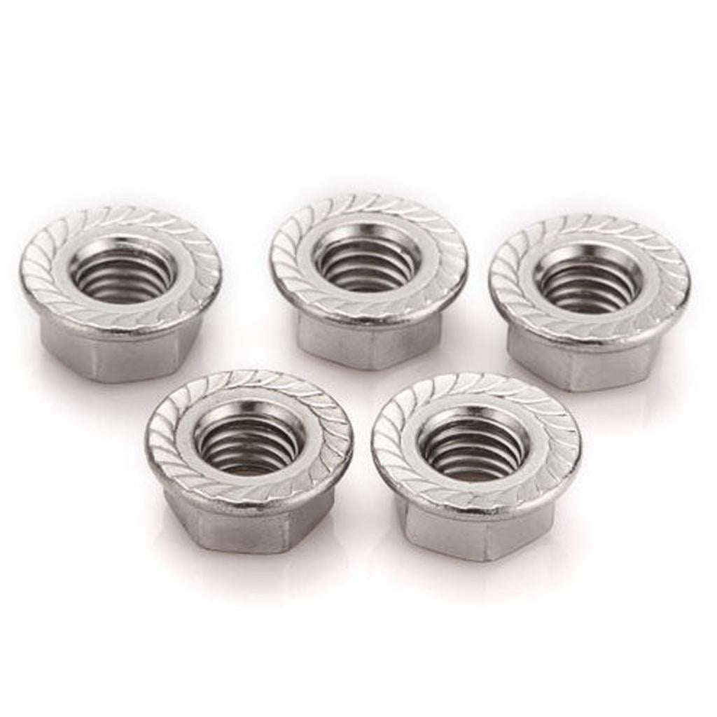 M3 M4 M5 M6 M8 M10 M12 M14 M16 A2 Stainless Steel Metric Flange Serrated Nuts 