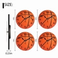 thumbnail image 7 of 10 Inch Wall Clock Battery Operated Square Clock for Office, Kitchen, Outdoor, Living Room, Orange Basketball With Black Lines, 7 of 7