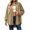 (New41)Khaki, variant on Women's Oversized Corduroy Jacket Casual Lapel Collar Button Down Coat Loose Fit Long Sleeve Fall Layering Outer Coat