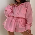 thumbnail image 4 of PENGXIANG Chemise à Manches Longues à Col Roulé + Short pour Femme, 4 of 9