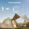 thumbnail image 5 of EROMMY Inflatable Camping Tent with Extended Canopy, Easy Set-up 4 Season Air Tents with Inflator for 2-4 Persons，Beige, 5 of 8