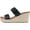 Black, variant on Soda Bow Women Open Round Toe Double Strap Wedge Sandals