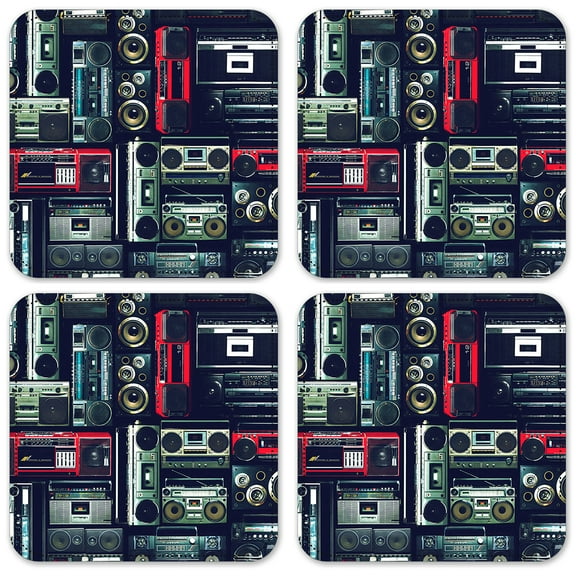 Vinyl Drink Coasters - Set of 4 - Vintage Stereos