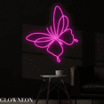 thumbnail image 3 of Glowneon Flying Butterfly Neon Sign, Butterfly Lovers Wall Led Decor, 3 of 5