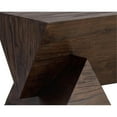 thumbnail image 5 of Maklaine 59" Rectangular Contemporary Solid Elm Wood Bench in Brown, 5 of 5