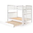 thumbnail image 3 of Bedz King Bunk Beds Full over Full Mission Style with End Ladder and a Full Trundle, White, 3 of 9