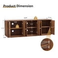 thumbnail image 4 of Wirrytor Fluted Sideboard Cabinet with Storage and Adjustable Shelves, Buffet Cabinet with Storage Cabinet, Fluted Carved Kitchen Cabinet, Dining Living Room Walnut, 4 of 8