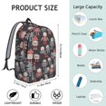 thumbnail image 4 of Robot and Robots Black Pattern Backpack for School, Cute School Bag with Adjustable Shoulder Straps and Padded Back, 15.7"x11.8"x5.5", 4 of 4