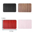 thumbnail image 2 of Imitation Wood Grain Table Mat PU Leather Pad Pad Place Mats Placemat Bowl Coaster Waterproof Washable Non-Slide Home Kitchen Red, 2 of 9