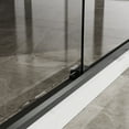 thumbnail image 5 of Sesslife 60" W x 72" H Double Sliding Door, Aluminum Framed Bathtub Door with SGCC Clear Tempered Glass, Modern Tub Door with Stainless Steel Long Handles, Waterproof, Anti-Splash Design, Matte Black, 5 of 10