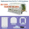 thumbnail image 4 of SUNNYOUTDOOR 10x7x6 FT Half-Transparent Greenhouse 3Pcs Cover Replacement ONLY Larger Walk in Outdoor Plant Garden, Frame NOT included, 4 of 6