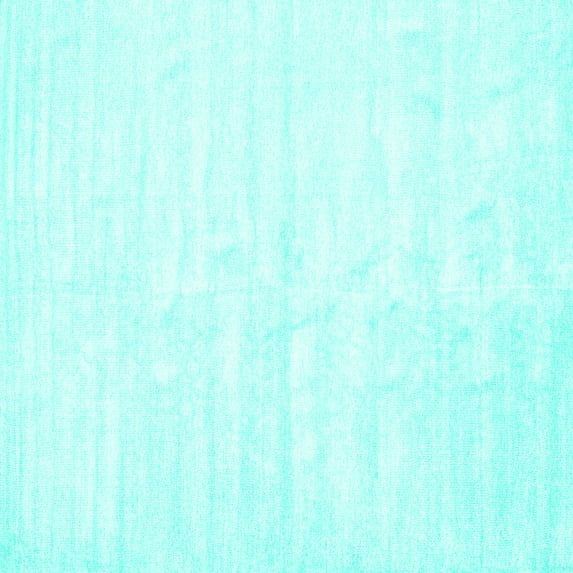 Ahgly Company Indoor Square Solid Turquoise Blue Modern Area Rugs, 3' Square