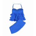 thumbnail image 2 of Island Escape Jupe-Short à Volants pour Femmes 2 Pcs, Bleu, 8, 2 of 2