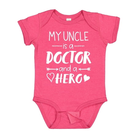 

Inktastic My Uncle is a Doctor and a Hero Gift Baby Boy or Baby Girl Bodysuit
