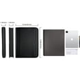 thumbnail image 3 of ProCase Portfolio Binder, Leather Padfolio File Folder Zipper Notepad Business Legal Document Holder with Tablet Sleeve, Phone Pouch, Card Organizer, Writing Pad -Black, 3 of 7