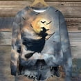 thumbnail image 6 of VKOYWKM Womens Sweatshirts Halloween Crewneck Sweatshirts Witch Graphic Pullover Vintage Spooky Print Long Sleeve Fall Sweatshirt, 6 of 6