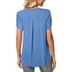 thumbnail image 5 of Camiseta con cuello en V y mangas de pétalos, Camiseta con cuello en V para mujer, Top informal con mangas de pétalos sueltas, Top con mangas de pétalos para mujer, funcionalidad inteligente, 5 of 5
