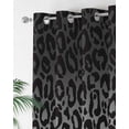 thumbnail image 2 of Ombre Leopard Thermal Insulated Blackout Curtains for Bedroom 63 Length Print Black White Gradient Room Darkening Curtain 1 Panel Grommet Window Curtain Drape for Living Room Nursery Room, 2 of 7