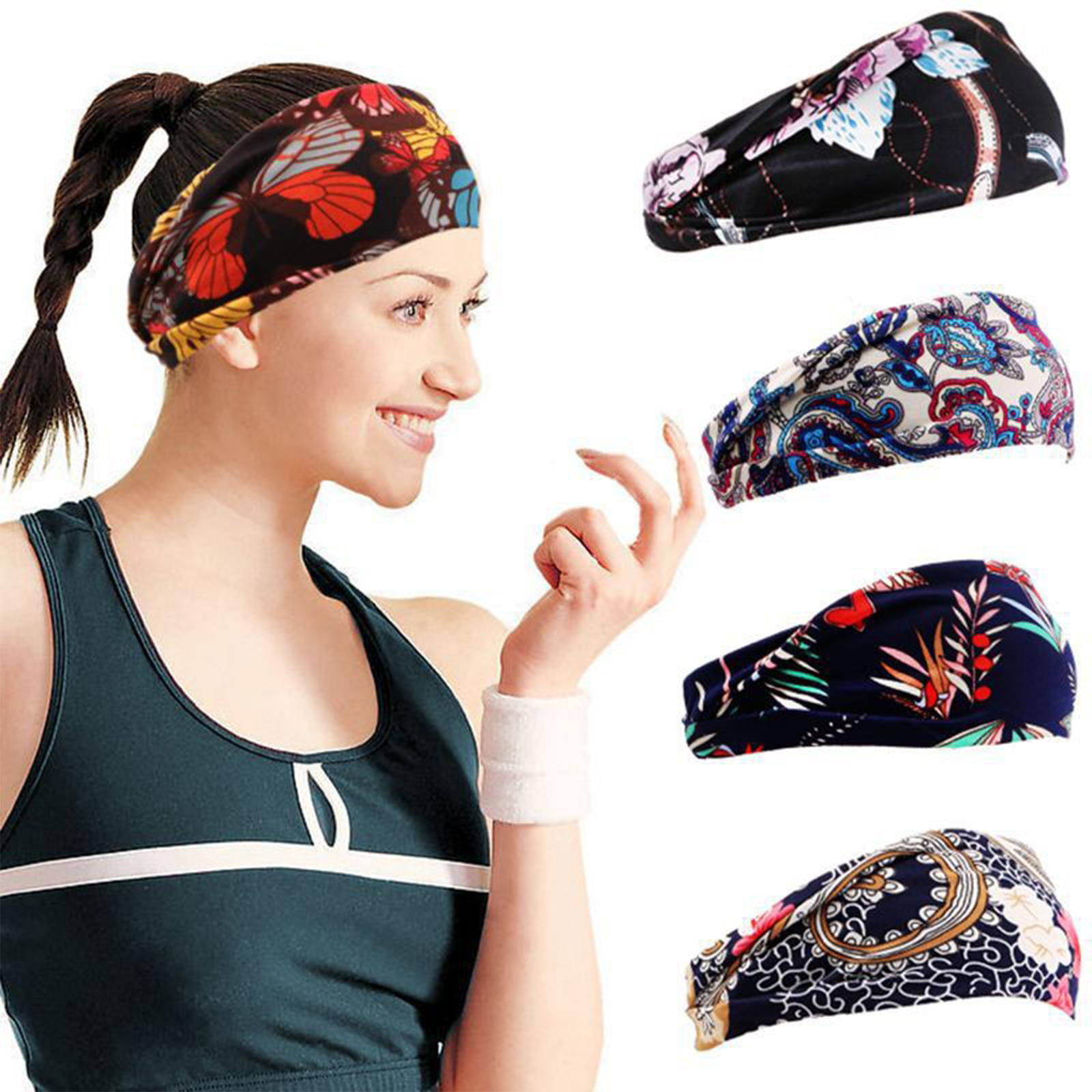 Details about   Fitness Elastic Headwrap Head Band Sport Hairbands Athletic Wear Yoga Headbands