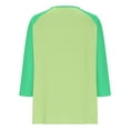 thumbnail image 4 of uublik Girls' Pullover Shirts Kids Crewneck T-Shirts 3/4 Sleeve Tops Cute Fall Blouse Tees Size 3T-14 Green, 4 of 5