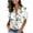 #419 White, variant on Women's Floral Summer Tunic Blouse Top Short Sleeves V Neck Casual Button Down Tee Top for Women Black,2XL