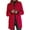 Red, variant on Women's long pea coat, stand collar, single-breasted, wool blend pea coat, thickened