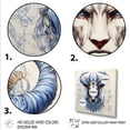 thumbnail image 3 of Designart "Mythical Creature A Blue Enigma" Abstract Framed Wall Art - Blue Mythical Creatures Hallway Framed Wall Art Decor, 3 of 6