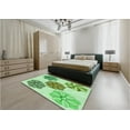 thumbnail image 5 of Ahgly Company Machine Washable Indoor Rectangle Transitional Green Area Rugs, 2' x 5', 5 of 7