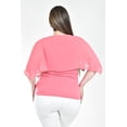 thumbnail image 3 of Blusa con encaje y detalle de perlas Roman Fashion /Tallas Extras, 086 (Rosa) rosa 38, 3 of 5