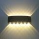 thumbnail image 1 of Aplique de pared LED moderno, elegante acabado negro mate, luz de arriba a abajo con luz uniforme y duradera para sala de estar, dormitorio y pasillo, 1 of 5