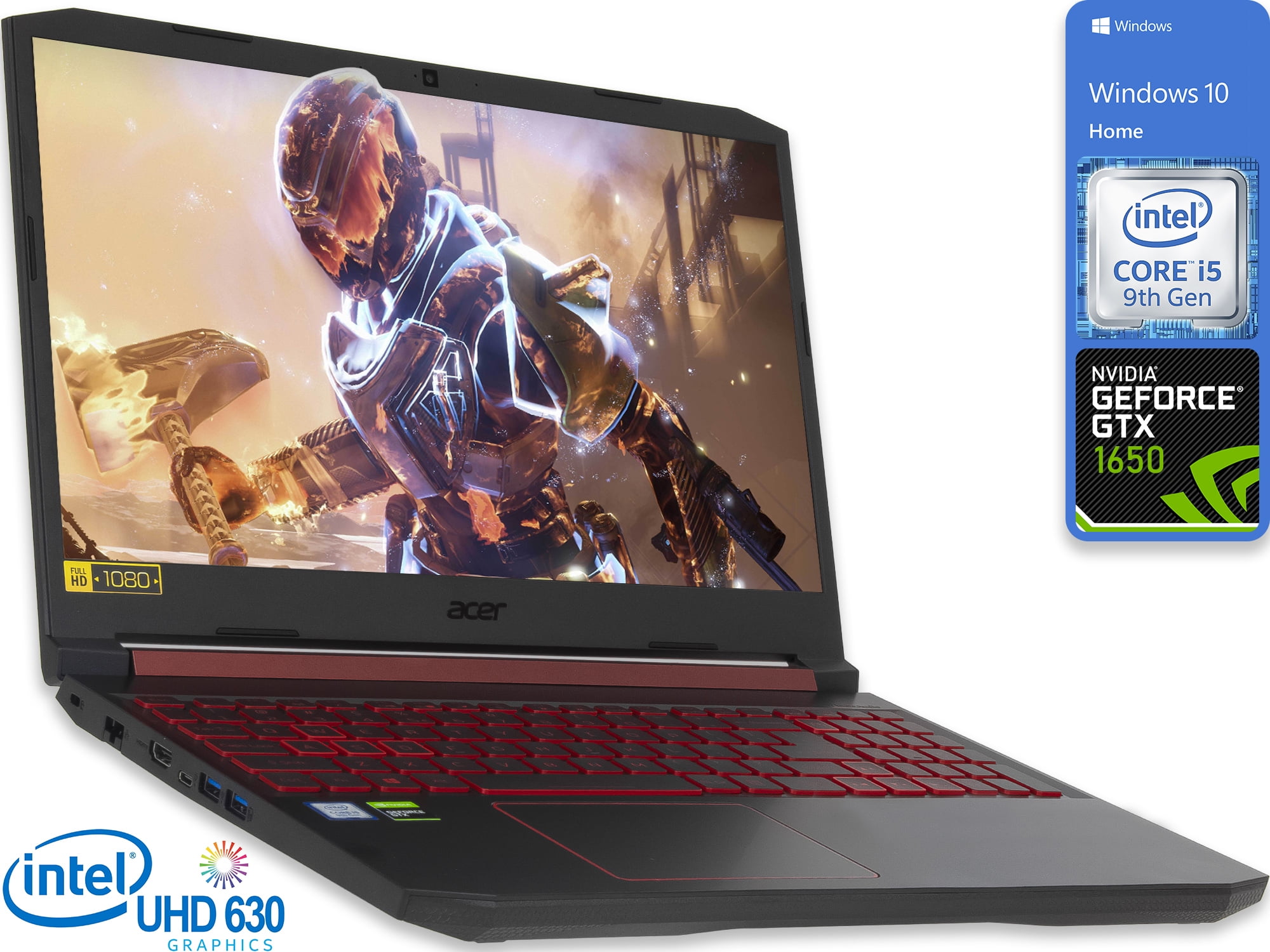 Acer Nitro 5 Gaming 15.6" IPS FHD Display, Intel Core i5-9300H Upto 4.1GHz, 16GB RAM, 4TB NVMe SSD, NVIDIA GeForce GTX 1650, HDMI, Wi-Fi, Bluetooth, Windows 10 - Walmart.com
