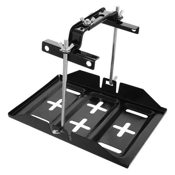 1 Set Adjustable Battery Tray Clamp Kit Battery Hold Down Tray Universal Metal Car Battery Tray Battery Holder Hold Down Clamp Kit