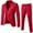 48# Wine, variant on Huresd Men’s Suit Slim 3-Piece Suit R Business Wedding Party Jacket Vest & Pants Black 2XL