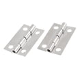 thumbnail image 1 of Unique Bargains 2 Pcs Screws Mounted Silver Tone Stainless Steel Cabinet Hinges 1', 1 of 1