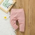 thumbnail image 2 of Infant Baby Girl 3 Pack Solid Pants and Casual Leggings Pink & White & Grey 0-3 Months, 2 of 6