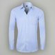 thumbnail image 4 of Camisas Para Hombre Manga Larga Camisa de vestir para hombre, ajuste regular, ultra libre de arrugas, cuello flexible, elástico (Light Blue, XXL), 4 of 5