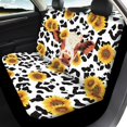 thumbnail image 4 of Pzuqiu Cow Sunflower Pattern Full Set Car Seat Covers, Interior Decor Breathable Fit for Cars, 4 of 10