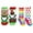 Multicolor 01, variant on Jefferies Socks Boys Holiday Gnome Monster Stripe Fuzzy Slipper Socks 4 Pack