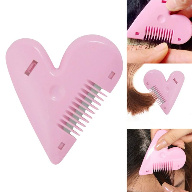 Heart Shape Thinning Hair Cutting Comb Pubic Hair Brushes Trimming