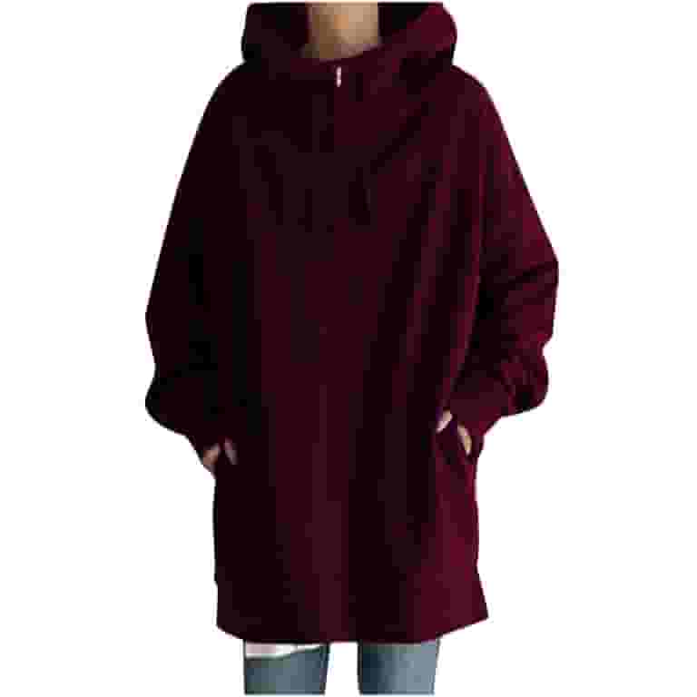 Long Sleeve Hooded Plaid Stitching Casual Irregular Sweatshirt Long Sleeve Hooded Plaid Stitching Casual Irregular Sweatshirt